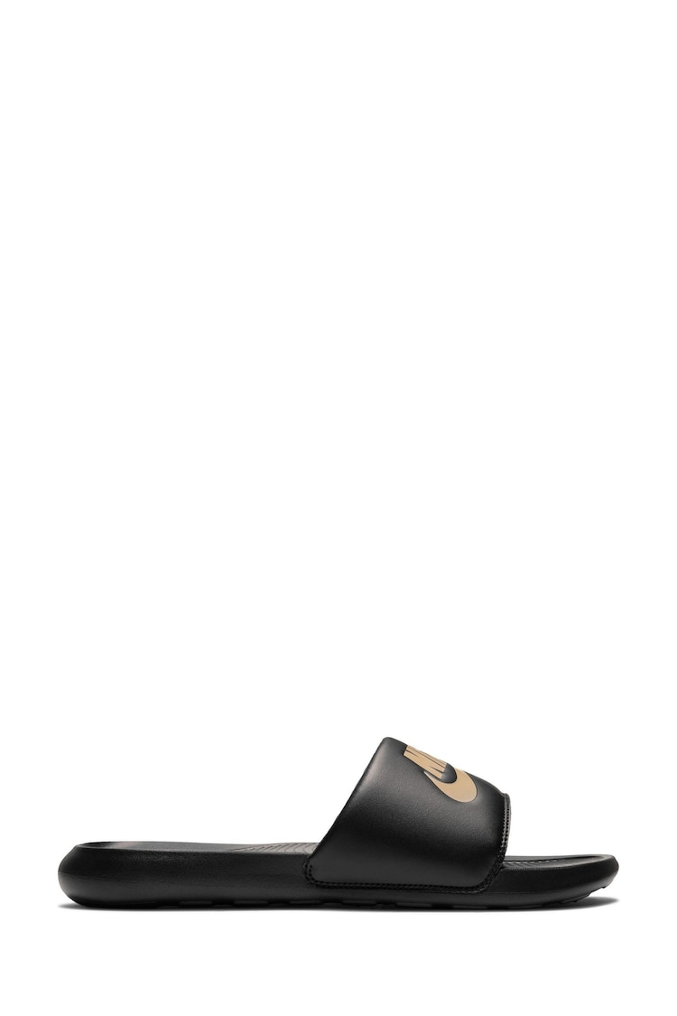 Nike Black/Gold Victori One Sliders - Image 1 of 7