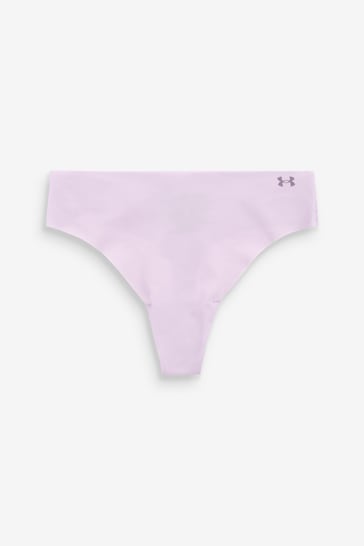 Under Armour Lilac Purple No Show Pure Stretch Thongs 3 Pack