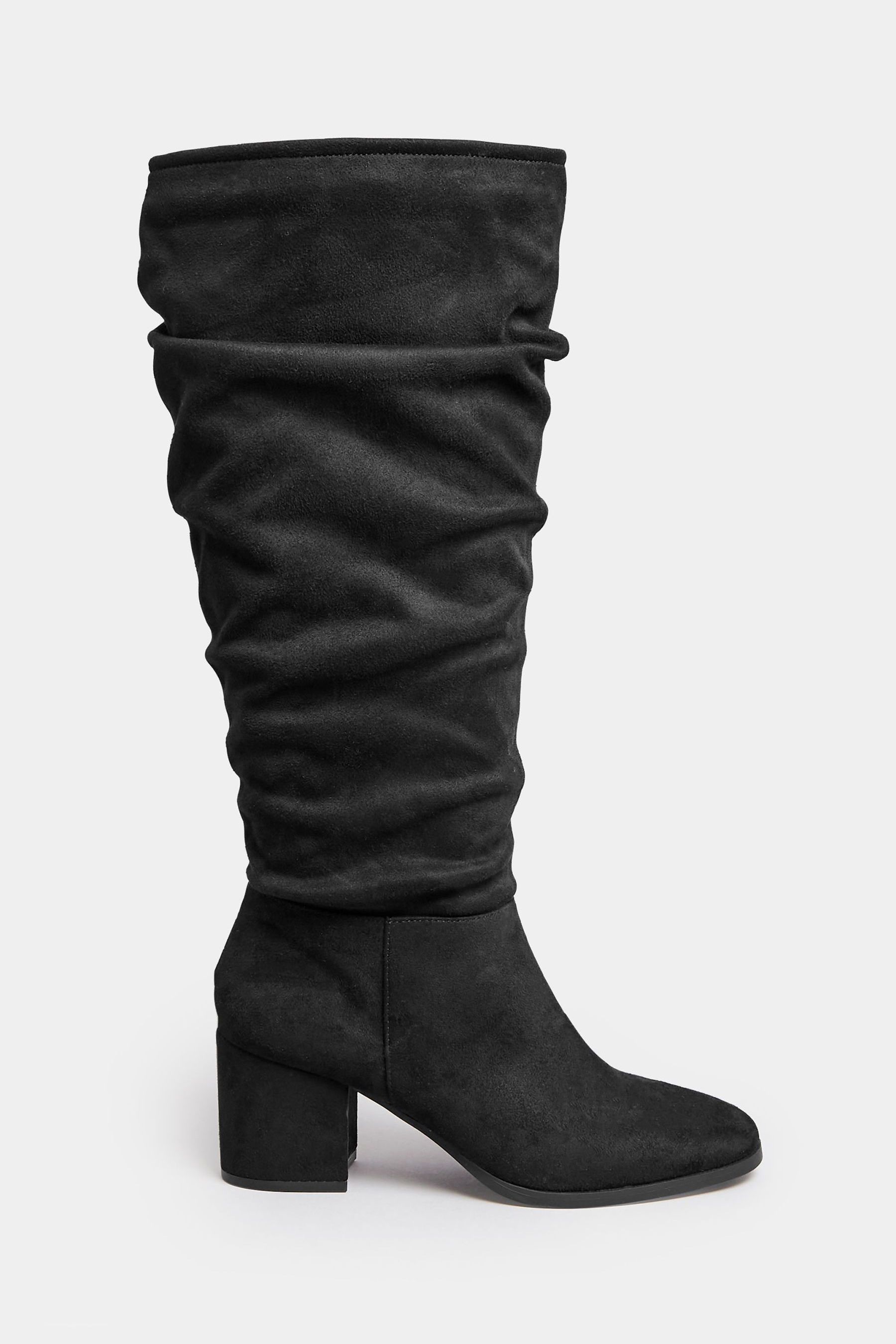 Buy Yours Curve Black Extra Wide Fit Knee Slouch Boots from the Next UK online shop