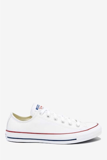 Converse White Leather Ox Trainers
