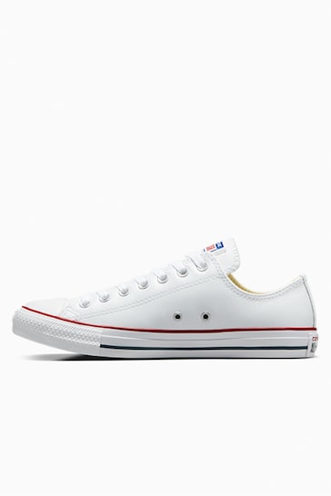Converse White Leather Ox Trainers