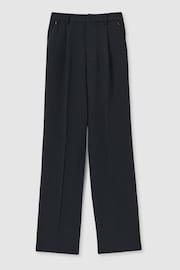 Good American Navy Good American High Rise Pleat Front Trousers - Image 2 of 5