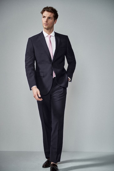 Navy Blue Skinny Suit Trousers