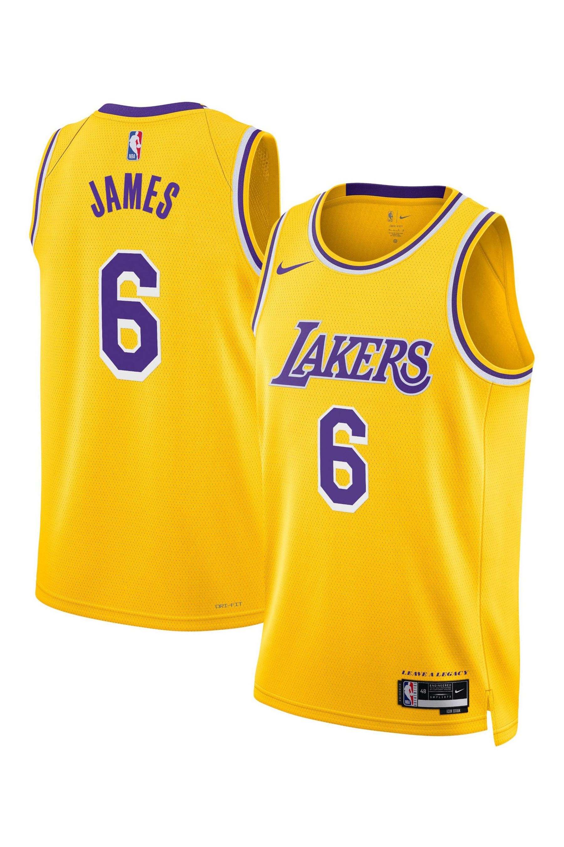 Buy Nike Gold Los Angeles Lakers Icon Edition Swingman Jersey