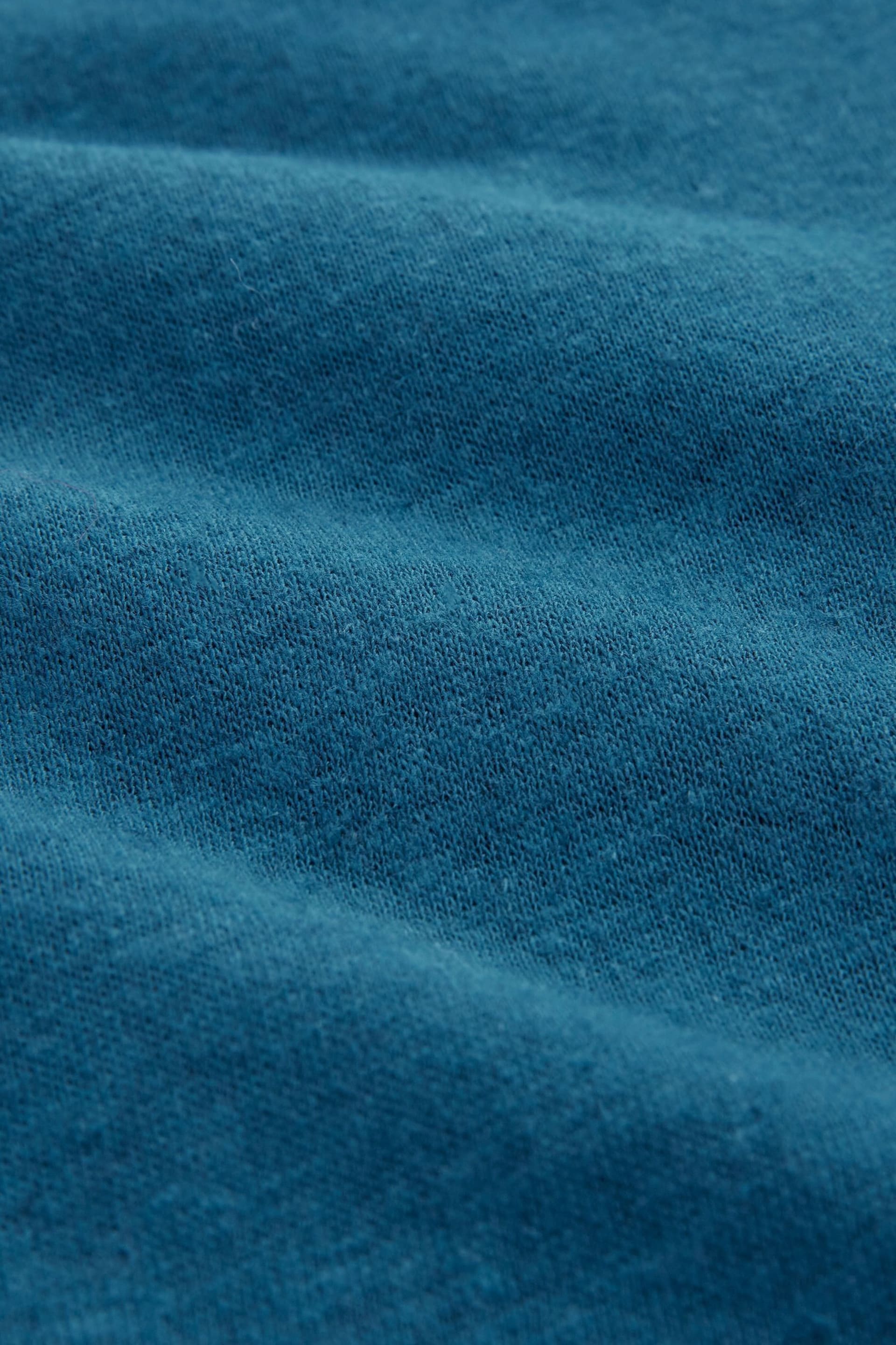 Celtic & Co. Blue Linen / Cotton Button Back Dress - Image 5 of 6