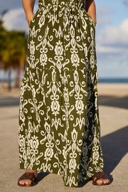 Myleene Klass Green/White Printed Adjustable Waist Maxi Skirt - Image 3 of 7