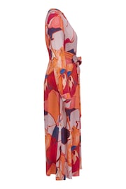 Celtic & Co. Orange Tie Front Midi Dress - Image 6 of 8