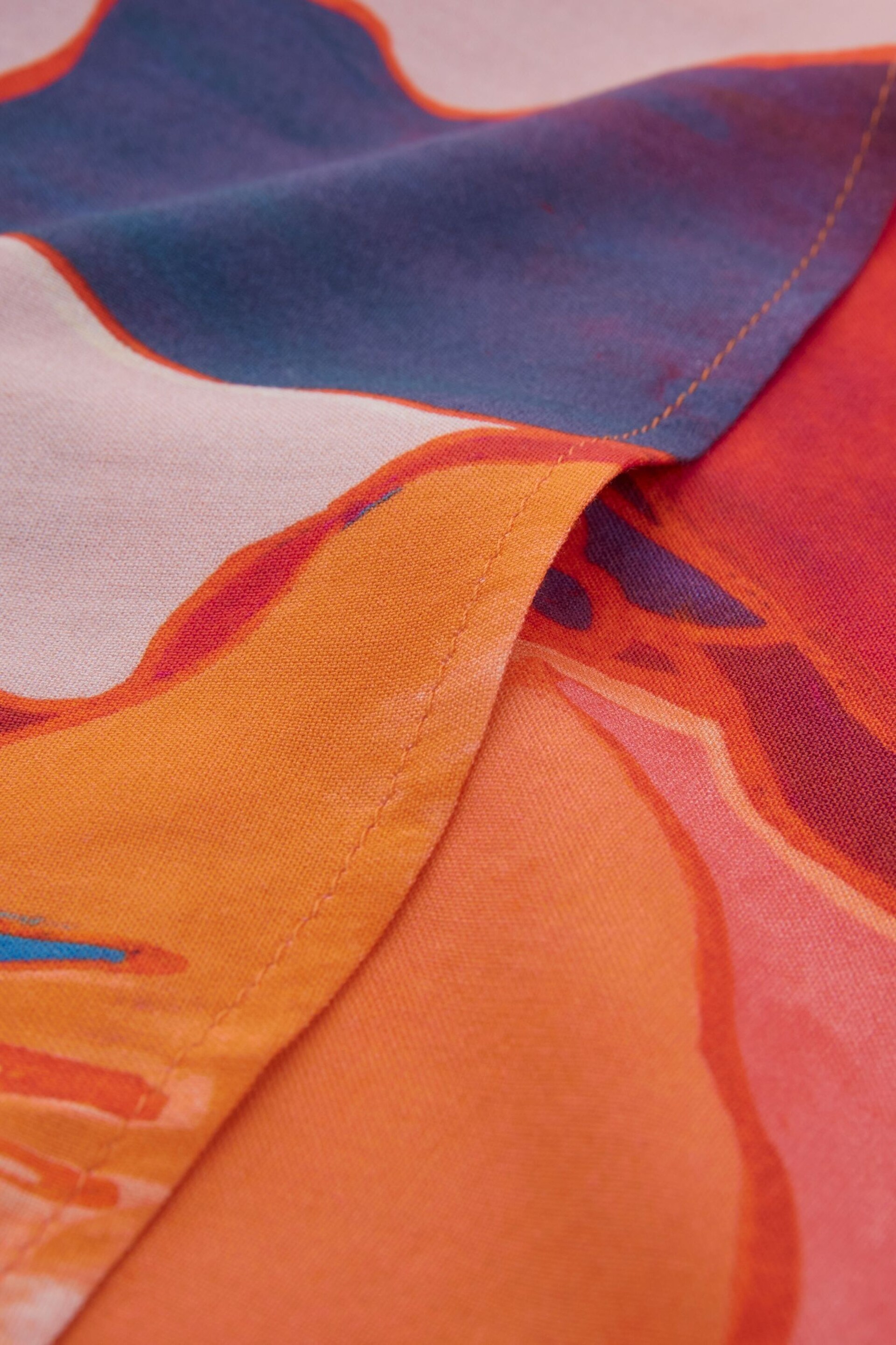 Celtic & Co. Orange Tie Front Midi Dress - Image 7 of 8