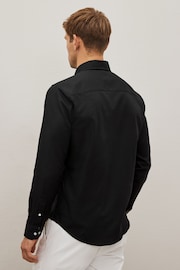 Black Regular Fit Easy Iron Button Down Oxford Shirt - Image 2 of 9