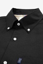 Black Regular Fit Easy Iron Button Down Oxford Shirt - Image 8 of 9