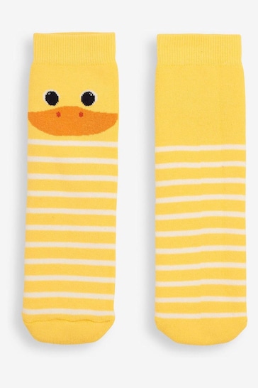 JoJo Maman Bébé Yellow Kids' Duck Wellie Socks