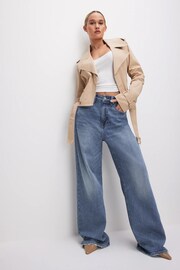 Good American Blue Good Ease Wide Leg Jeans - Image 1 of 7