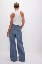 Good American Blue Good Ease Wide Leg Jeans - Image 2 of 7