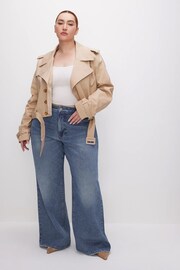 Good American Blue Good Ease Wide Leg Jeans - Image 3 of 7