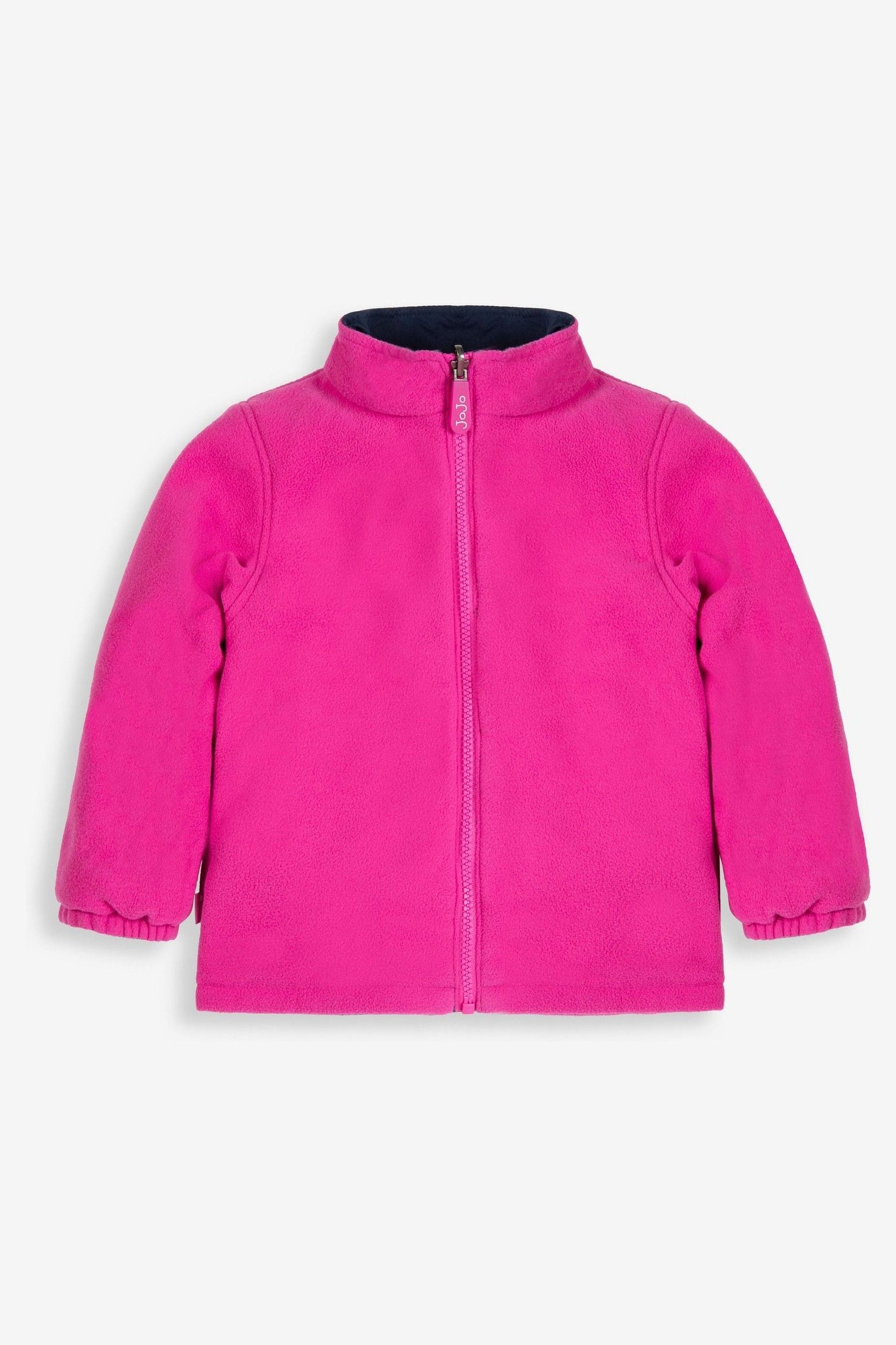 JoJo Maman B b Pink Meadow 4 in 1 Waterproof Polarfleece Jacket