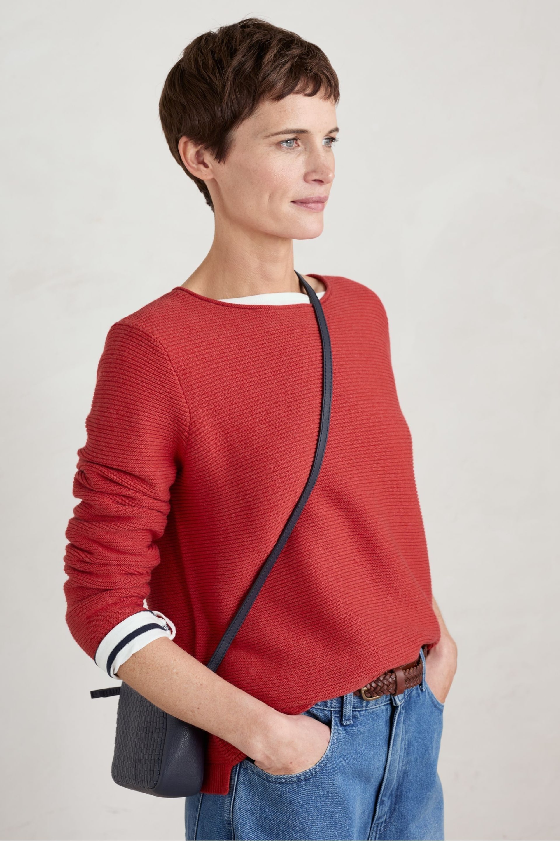 Seasalt Cornwall Red Makers Cotton Jumper - Image 3 of 5