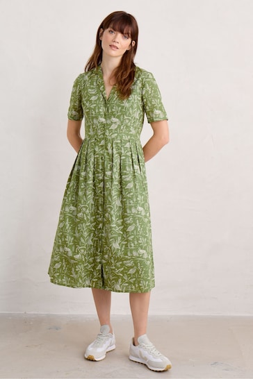 Seasalt Cornwall Green Charlotte Midi Dress