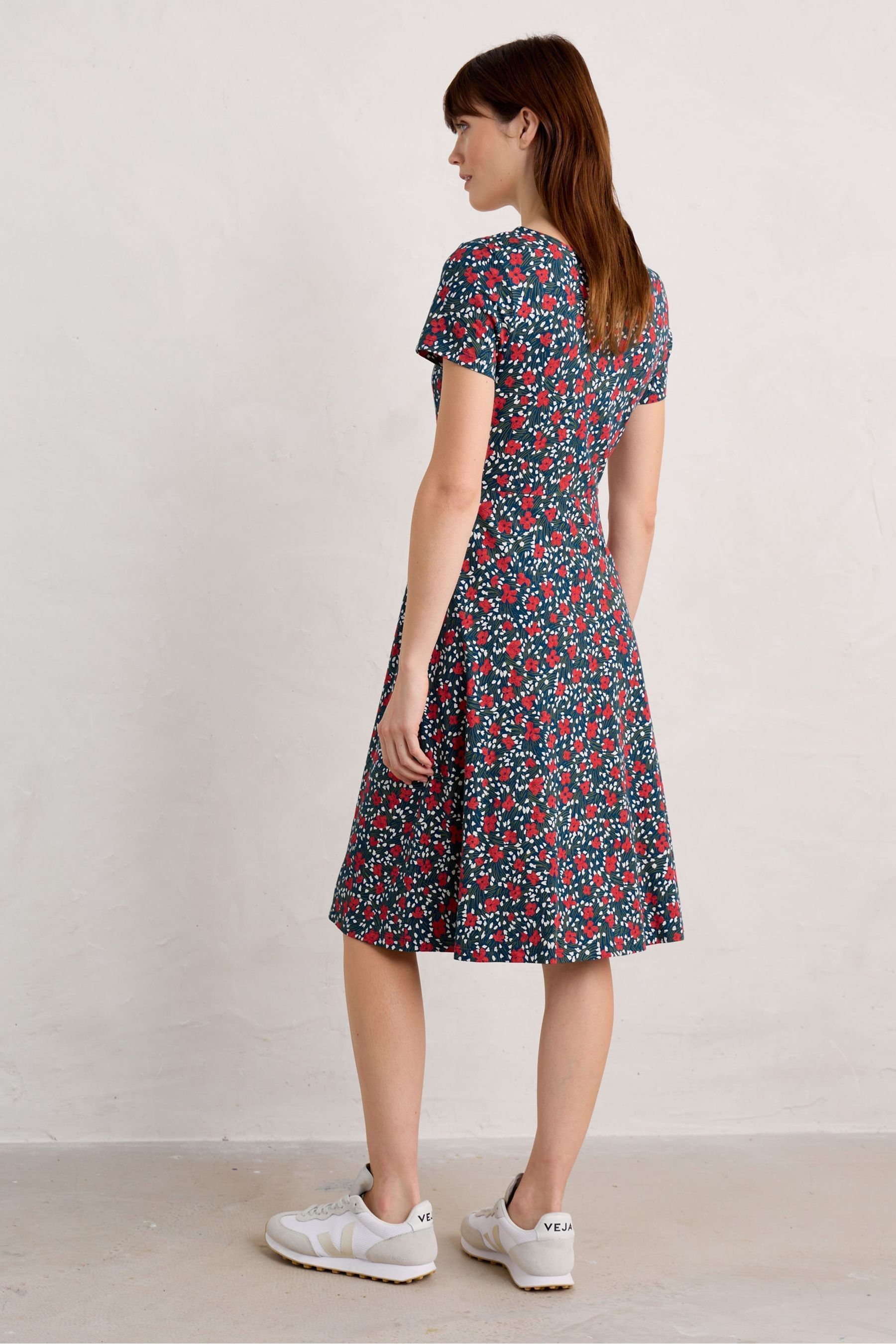 Buy Seasalt Cornwall Blue April Short Sleeve Dress from Next Luxembourg