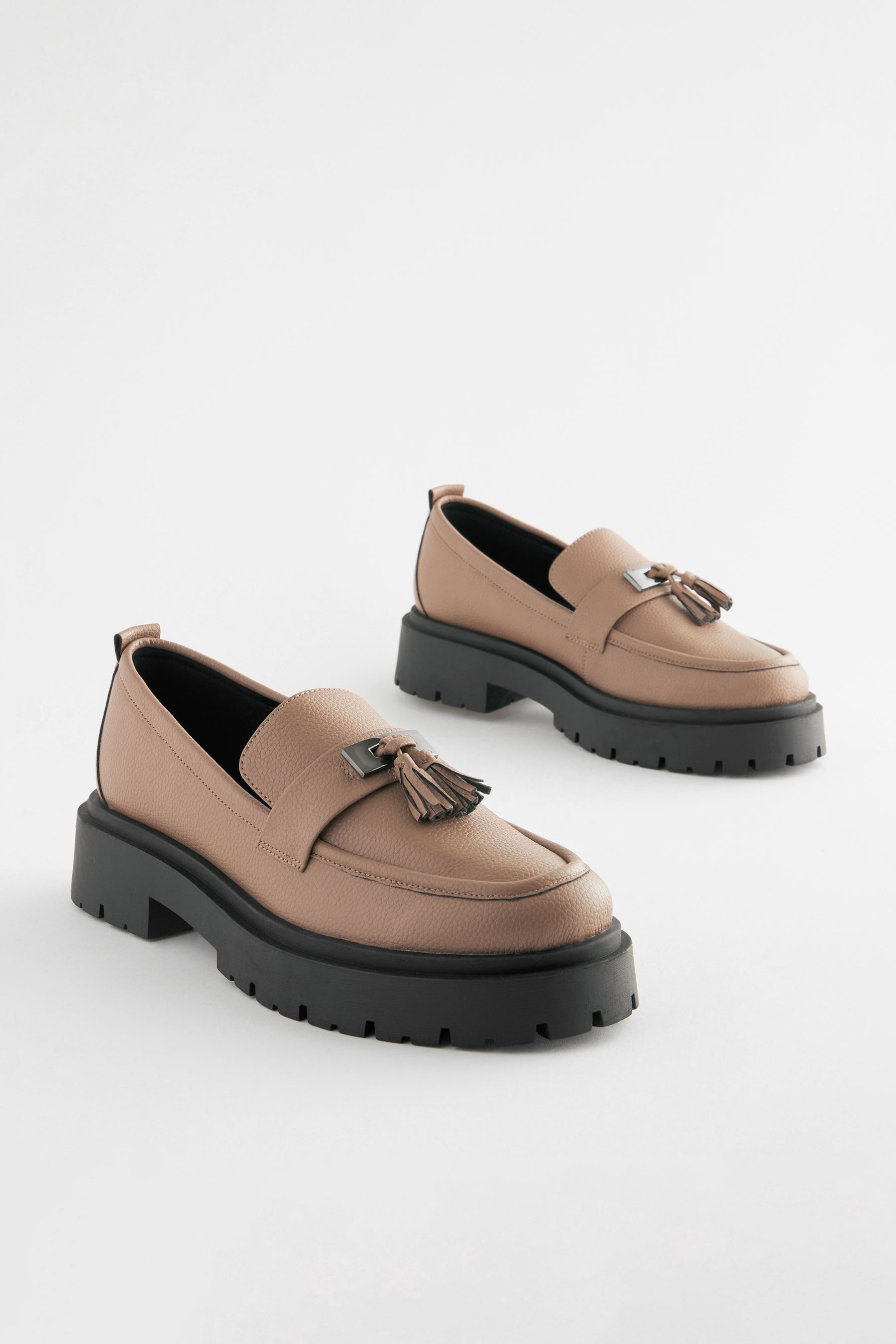 Mink Brown Forever Comfort Chunky Tassel Loafers
