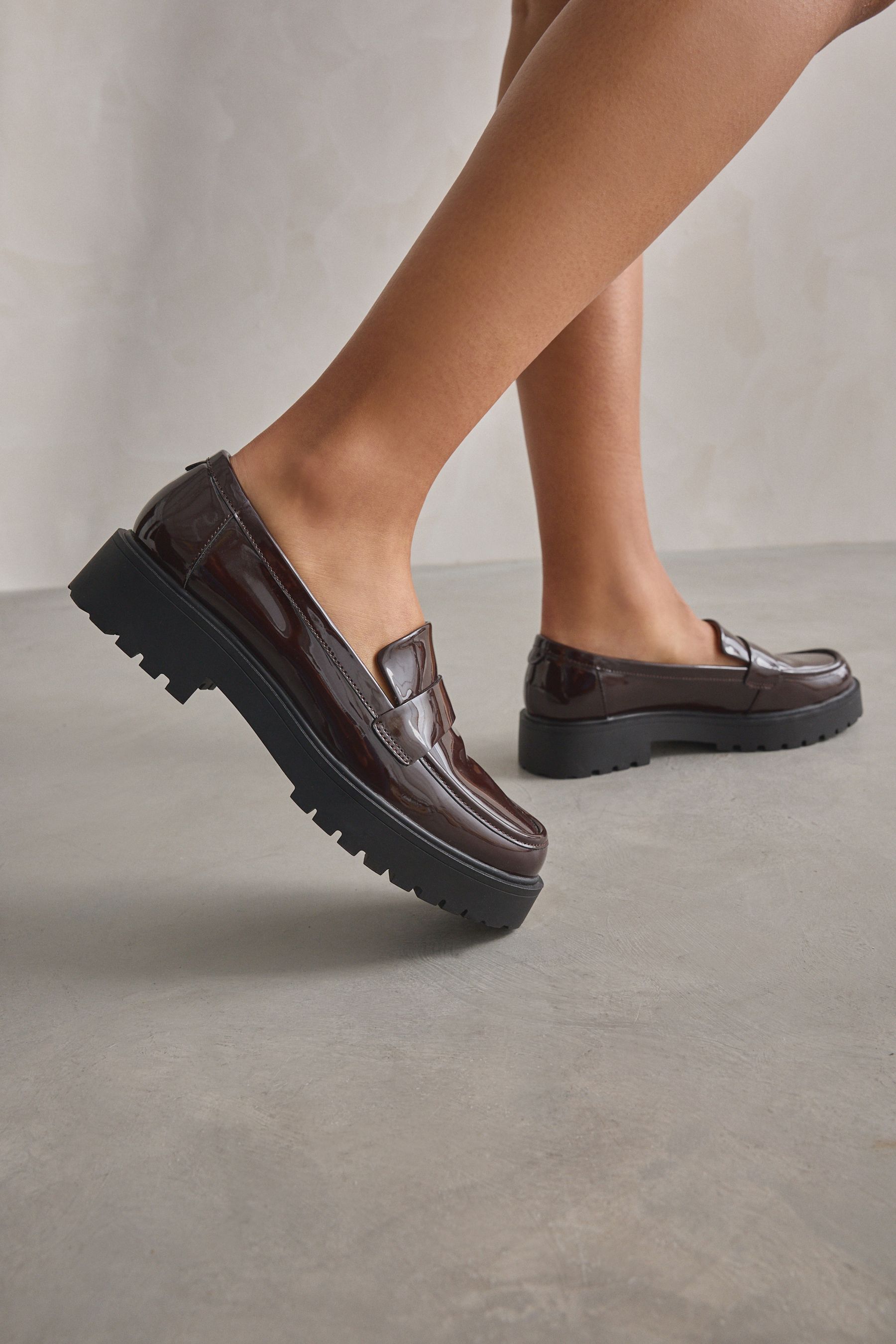 Womens chunky loafers uk outlet