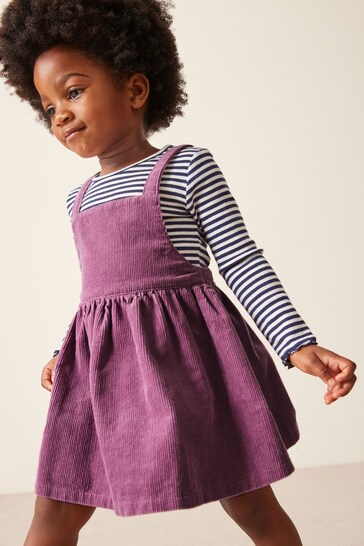 Lilac Purple Corduroy Pinafore Dress (3mths-8yrs)