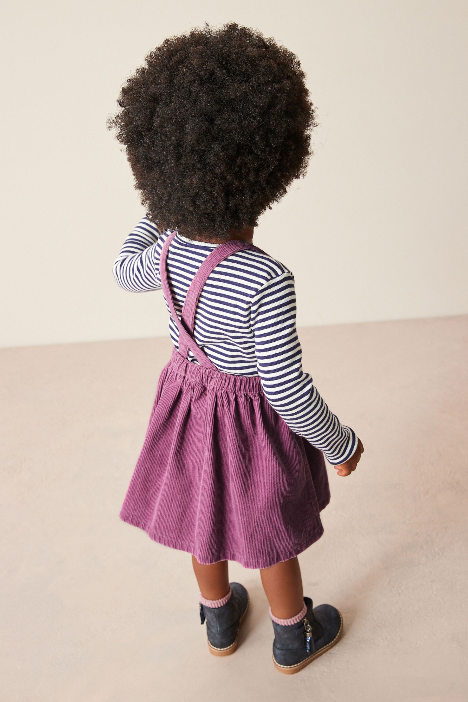 Buy Lilac Purple Corduroy Pinafore Dress 3mths 8yrs from Next Luxembourg