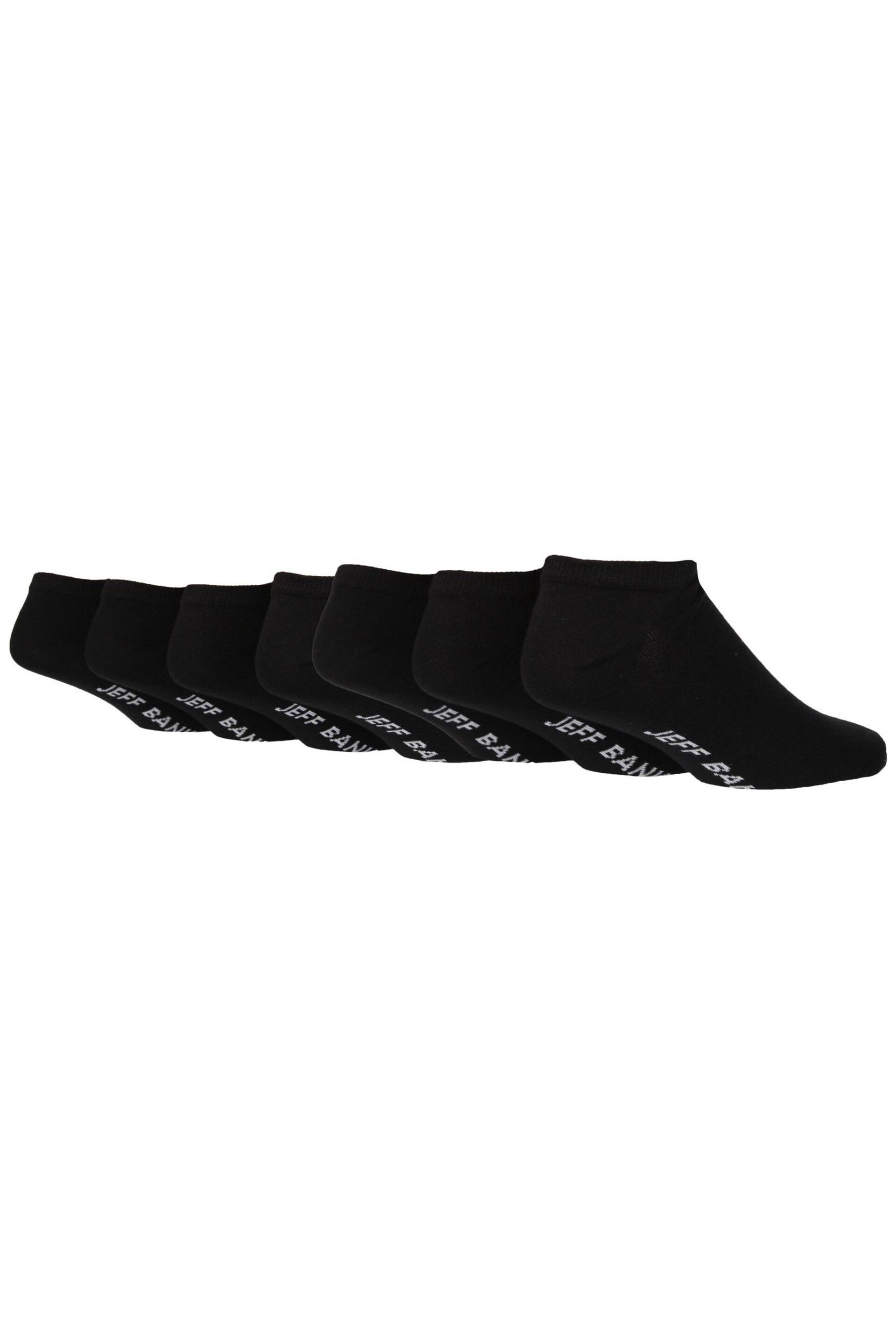 Jeff Banks Black Classic Trainer Liners Socks 7 Pack - Image 1 of 5