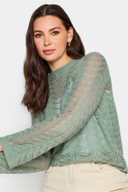 Long Tall Sally Green Pointelle Stitch Jumper - Image 4 of 4