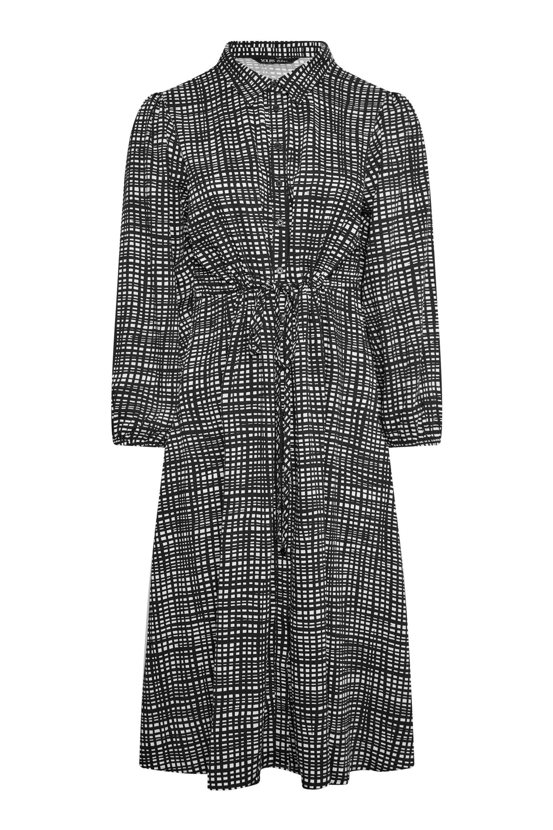 Yours Curve Black White Shirt Dress - Image 2 of 2