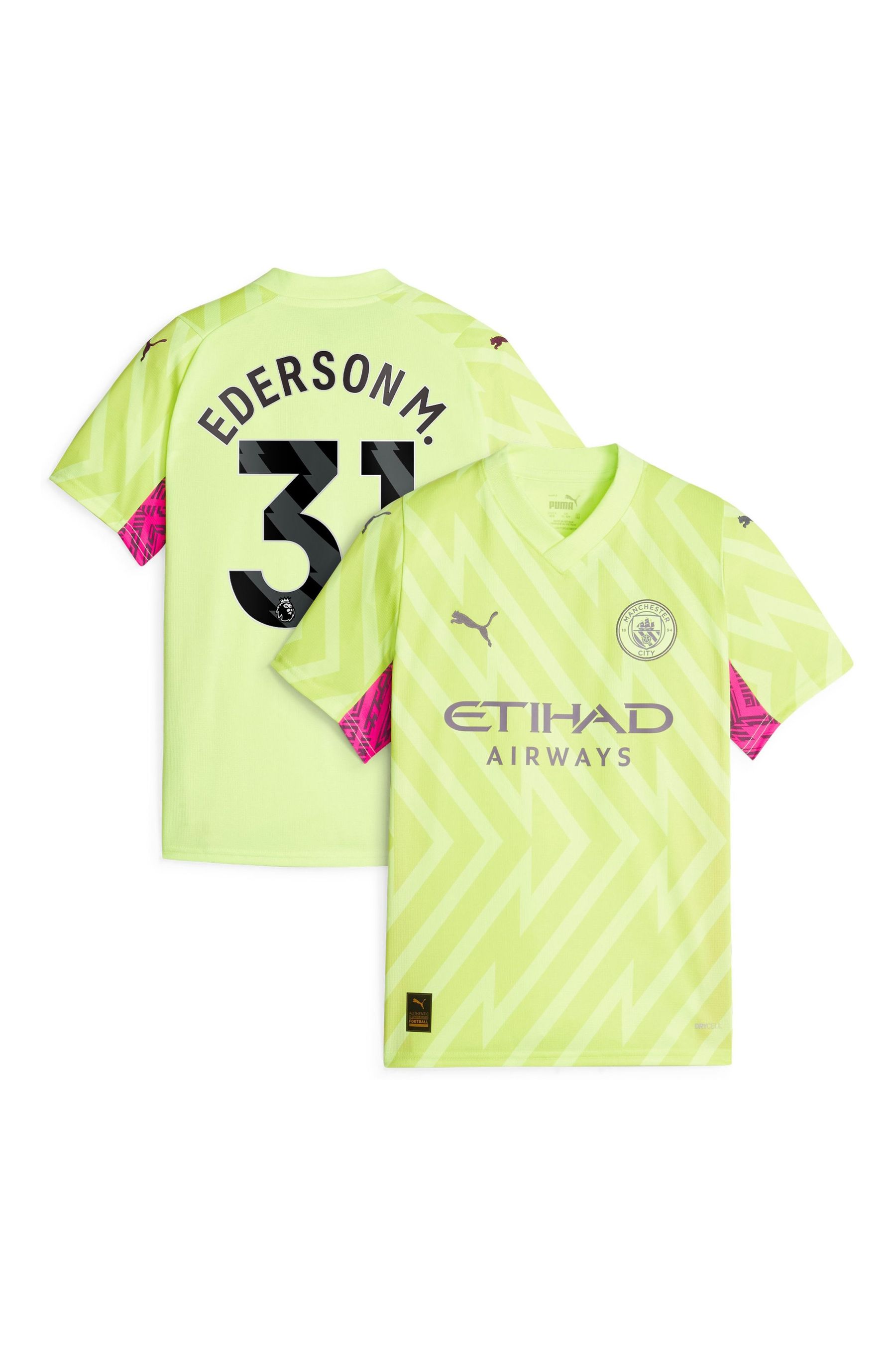 Buy Puma Green Kids Manchester City Goalkeeper Long Sleeve Shirt