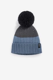 Mineral Blue Stripe Knitted Hat And Snood Set (1-16yrs) - Image 2 of 4