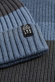 Mineral Blue Stripe Knitted Hat And Snood Set (1-16yrs) - Image 4 of 4