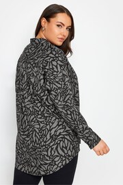 Yours Curve Grey Swirl Print Shirt - Image 6 of 8