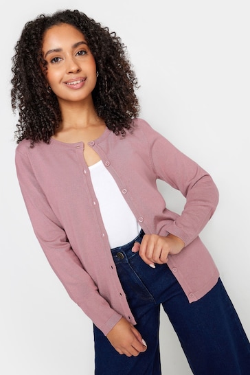 M&Co Pink Petite Knitted Button Down Cardigan