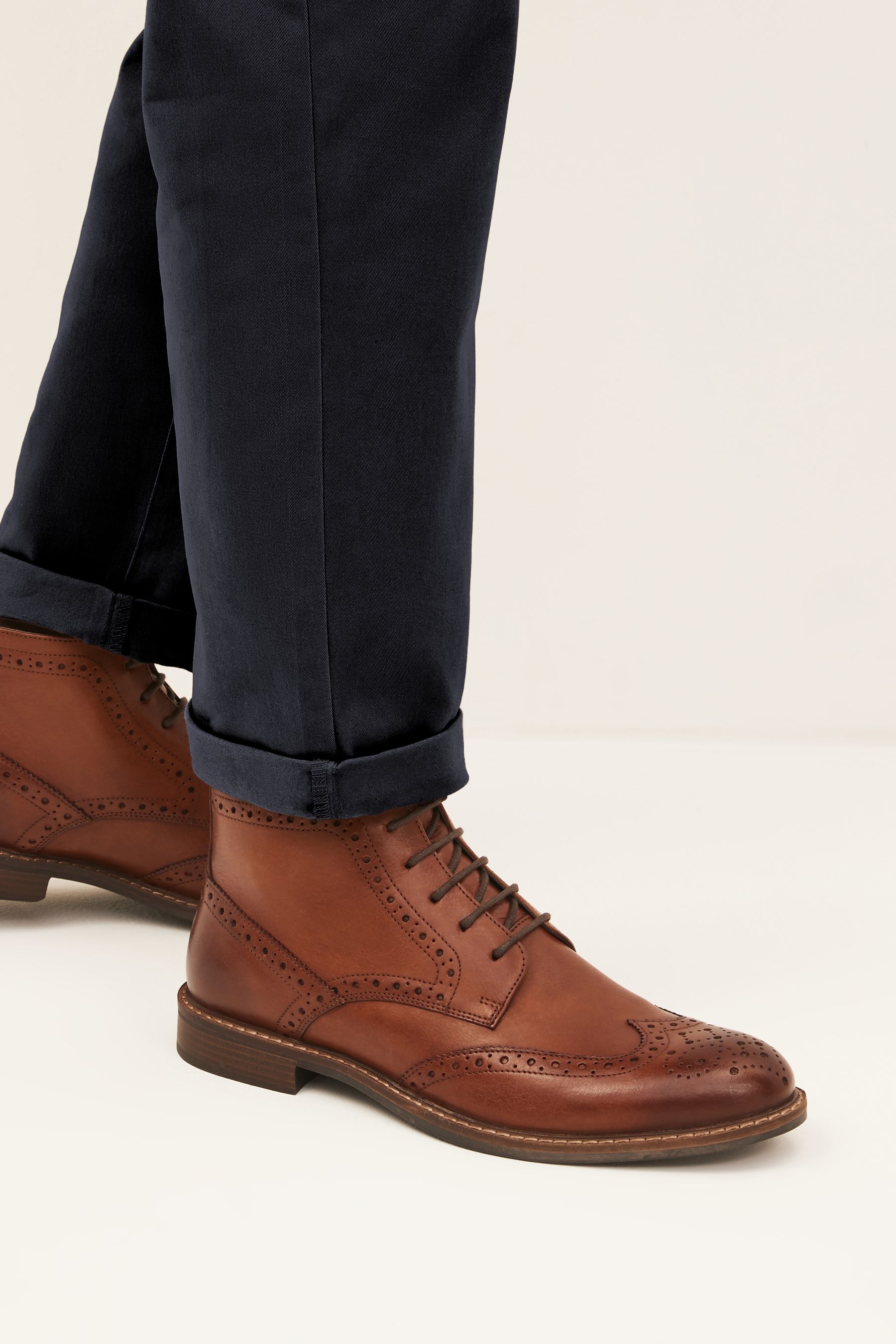Leather brogue ankle boots online