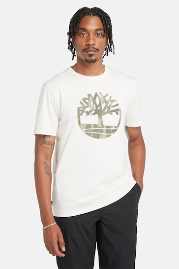 Timberland Kennebec River Camo Tree Logo Short Sleeve T-Shirt