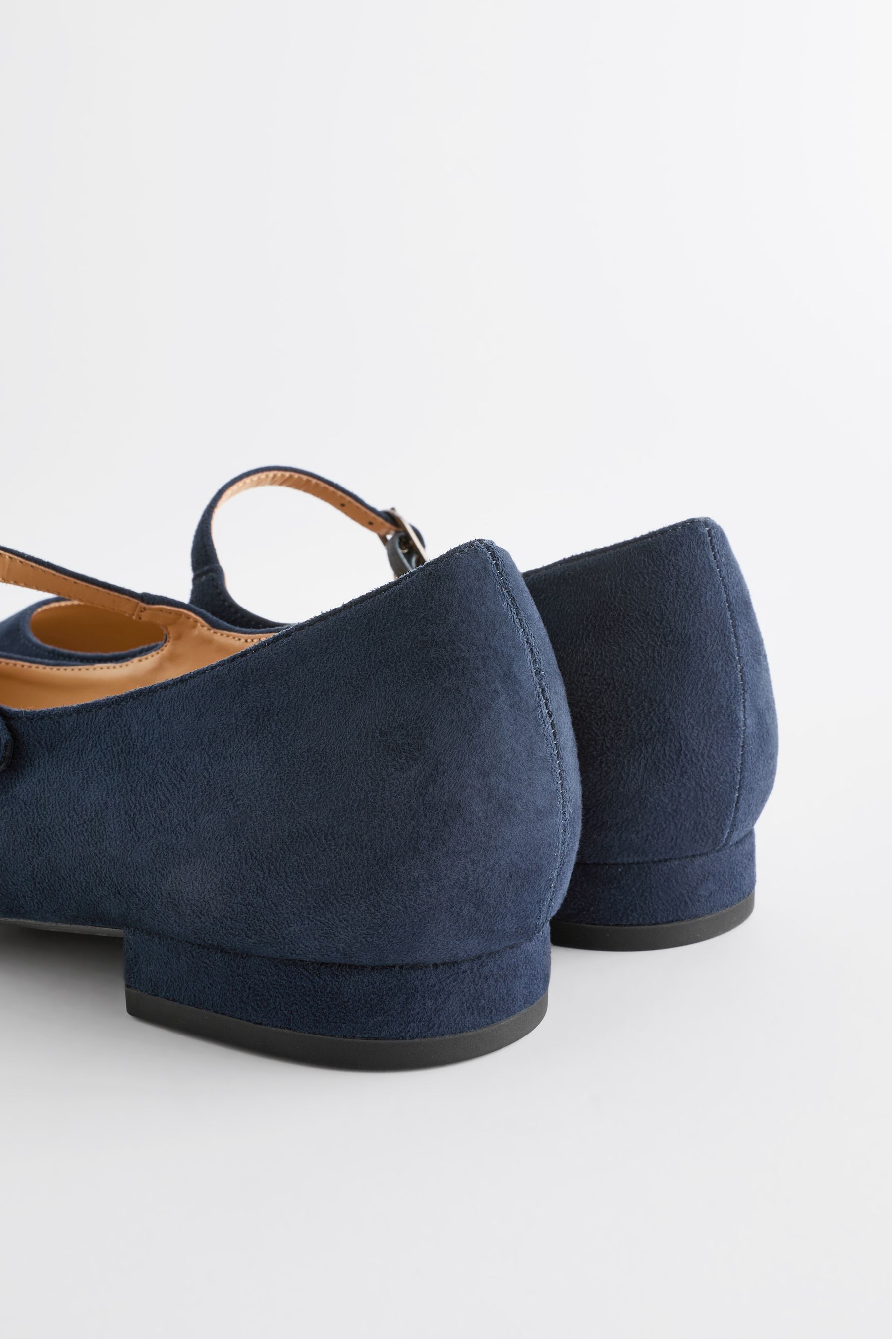 Flat navy blue shoes top