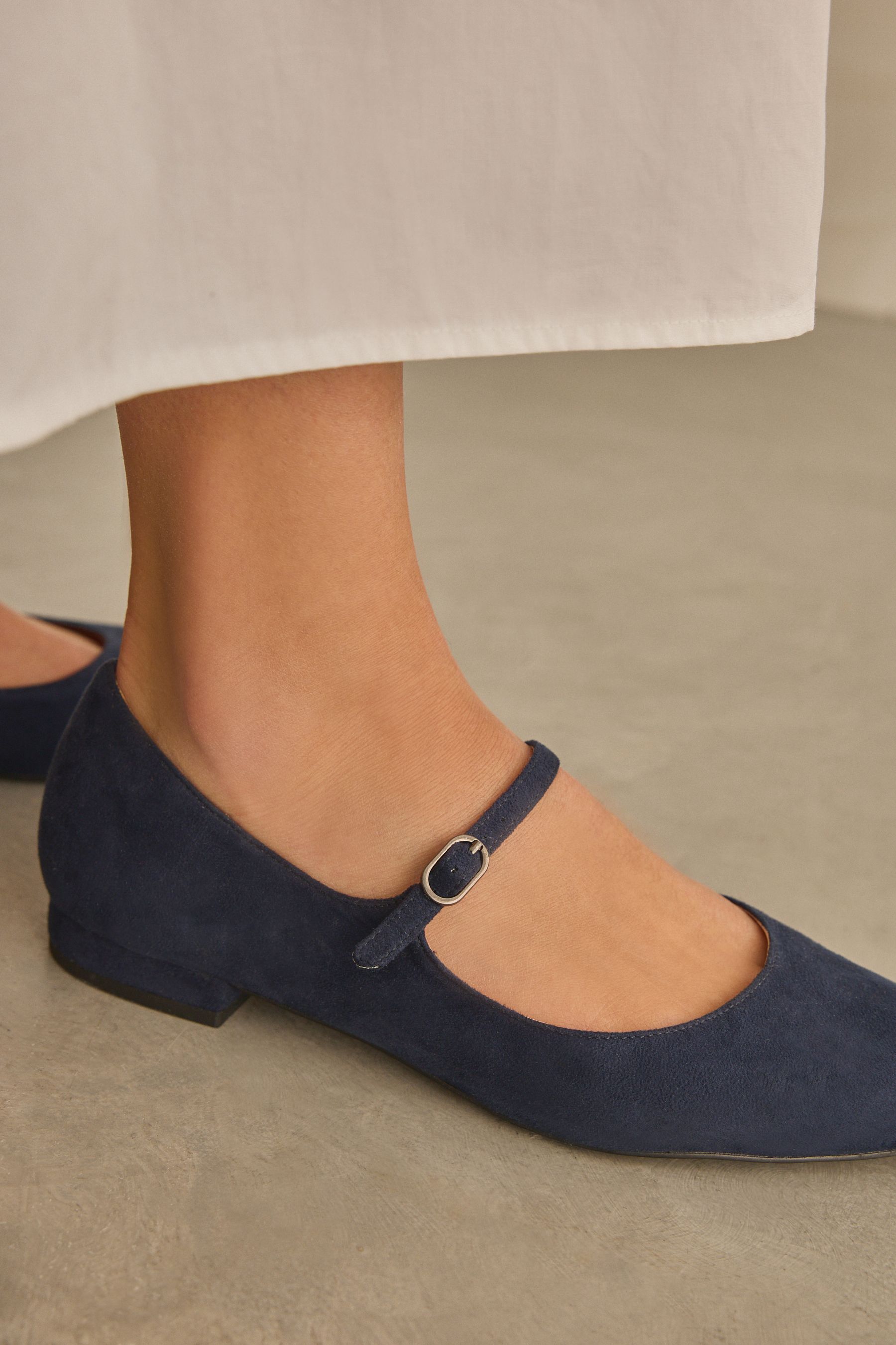 Navy mary jane flats shop
