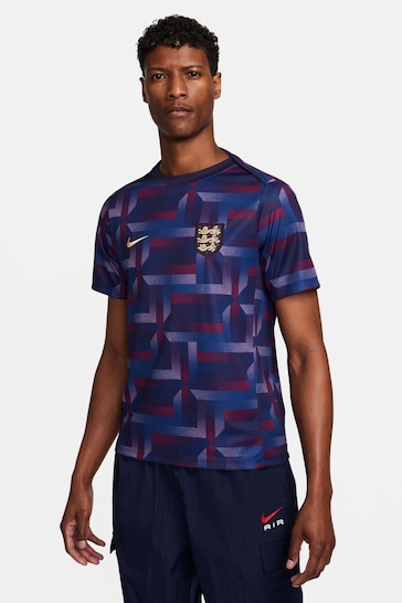 Nike Purple Dri-FIT England Academy Pre Match T-Shirt