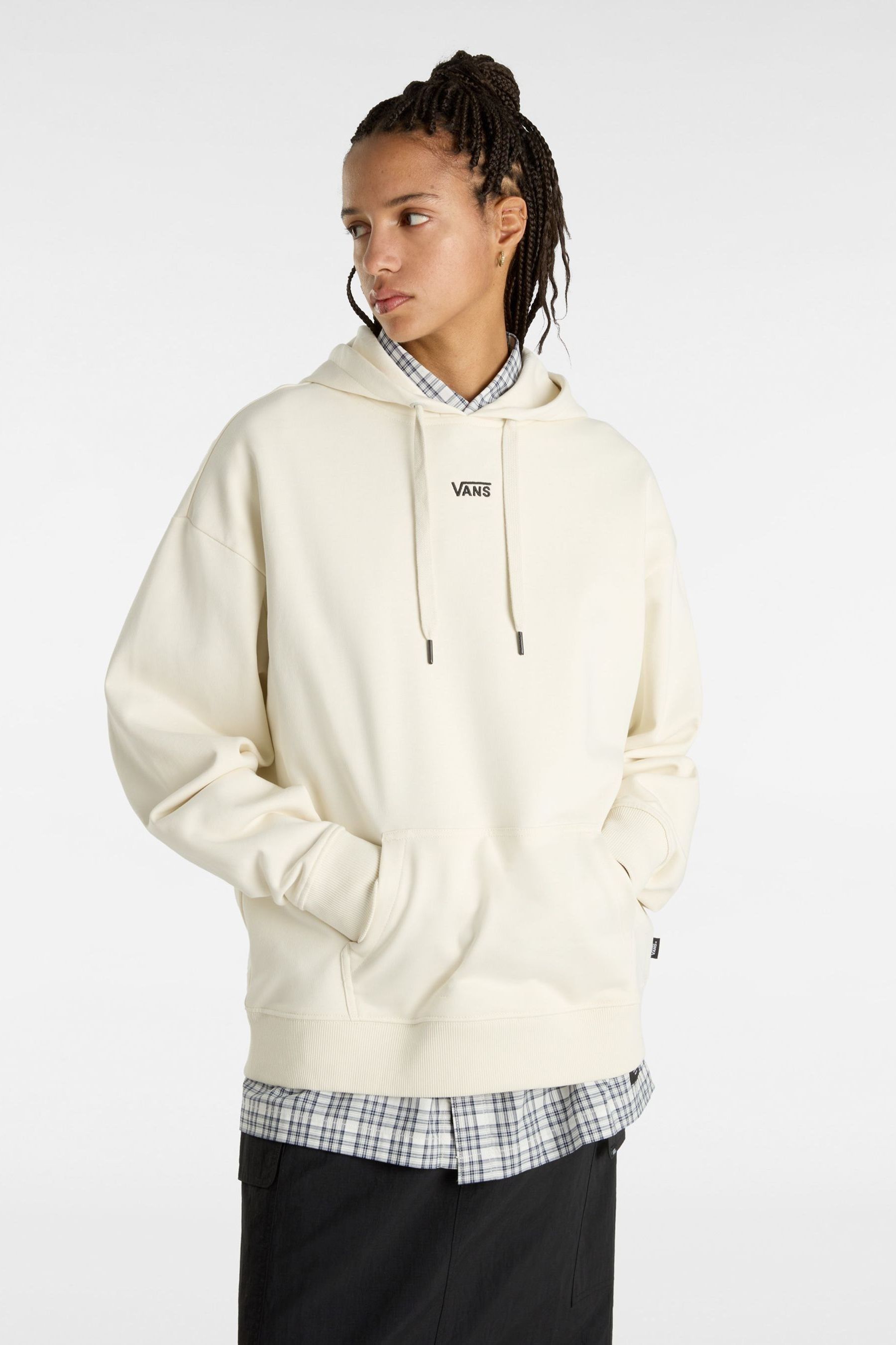 Buy Vans Womens Cream Flying V 100 Cotton Hoodie from the Next UK online shop