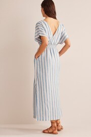 Boden Blue Linen Kaftan Maxi Dress - Image 4 of 7