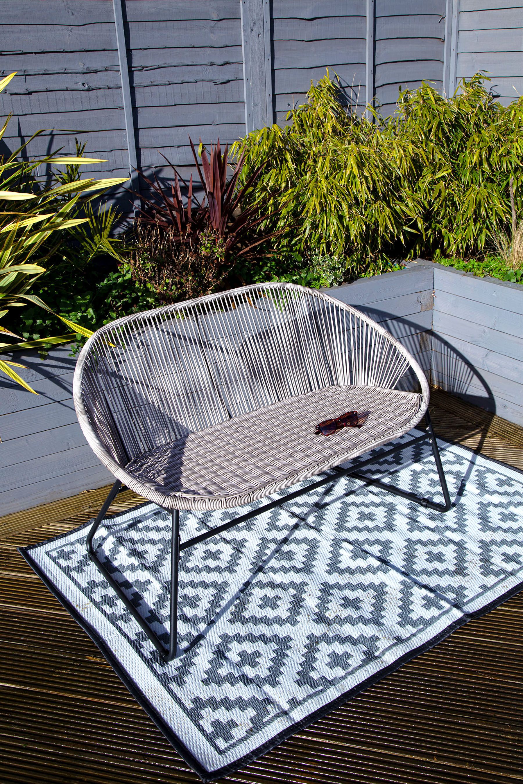 Buy Charles Bentley Grey Zanzibar Garden 2 Seater Bench from the Next UK online shop