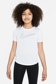 Nike White Dri-FIT One T-Shirt - Image 1 of 5