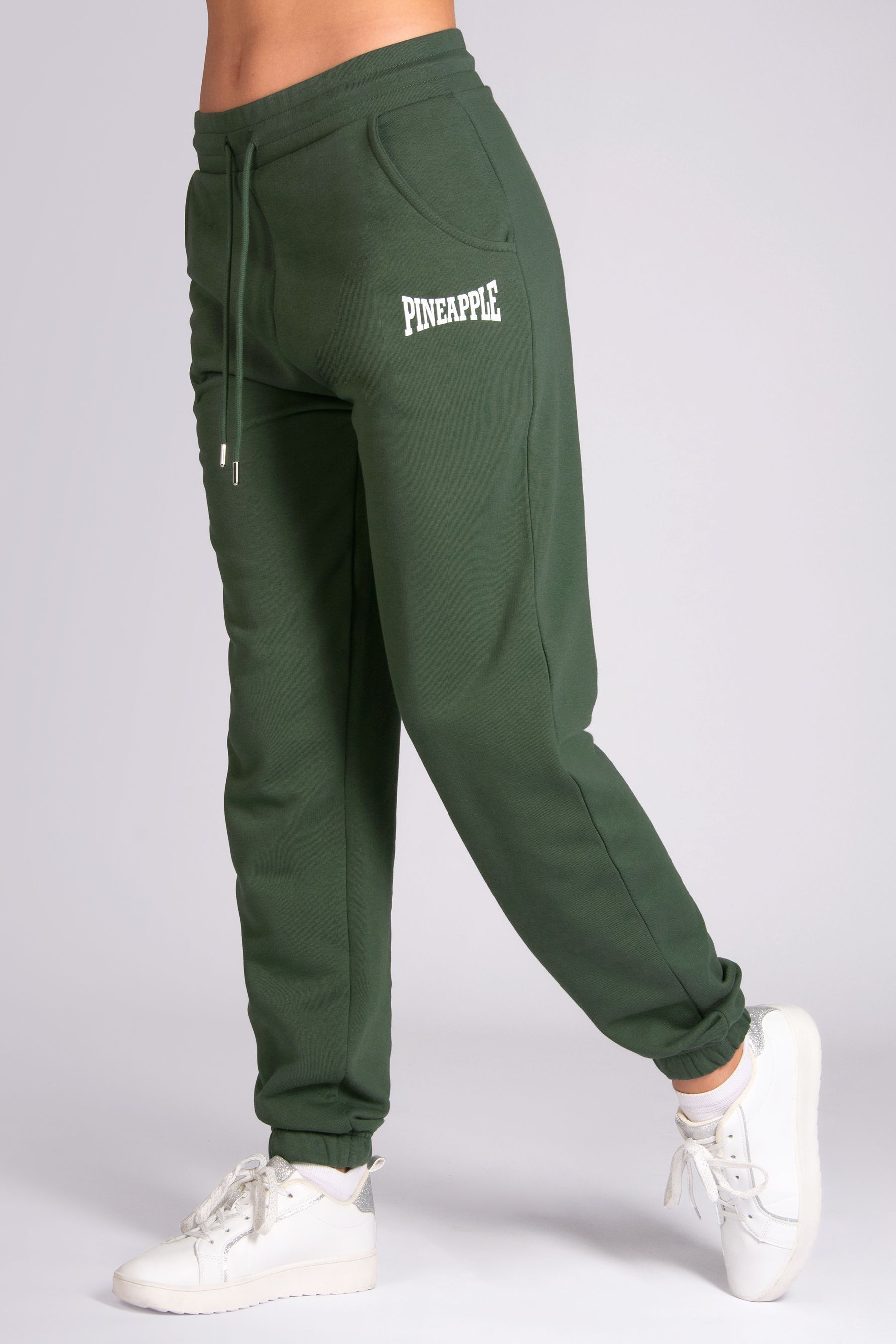 Pineapple Green Oversized Womens Pocket Cuffed Joggers