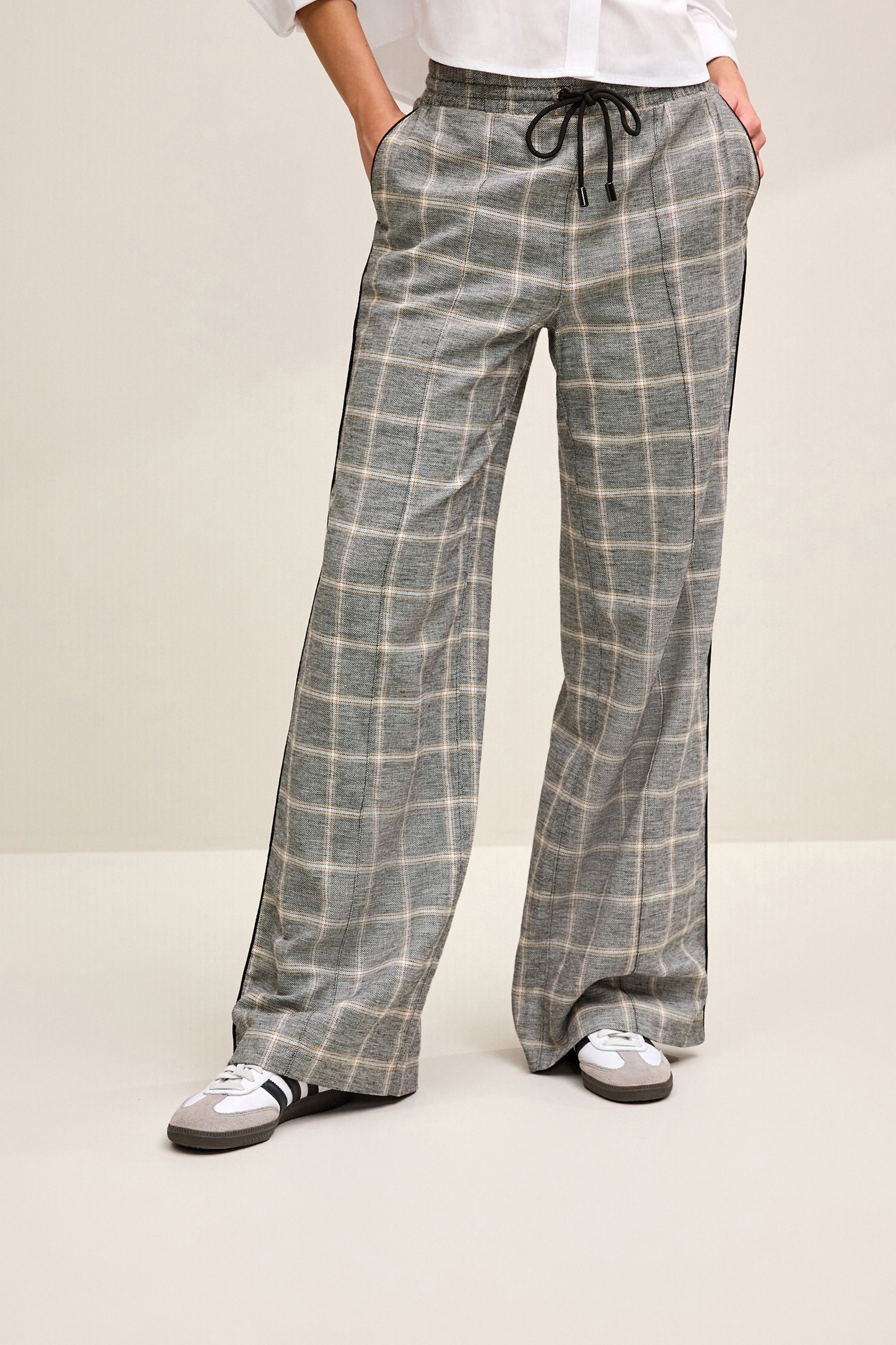 Plaid pants side stripe 2025