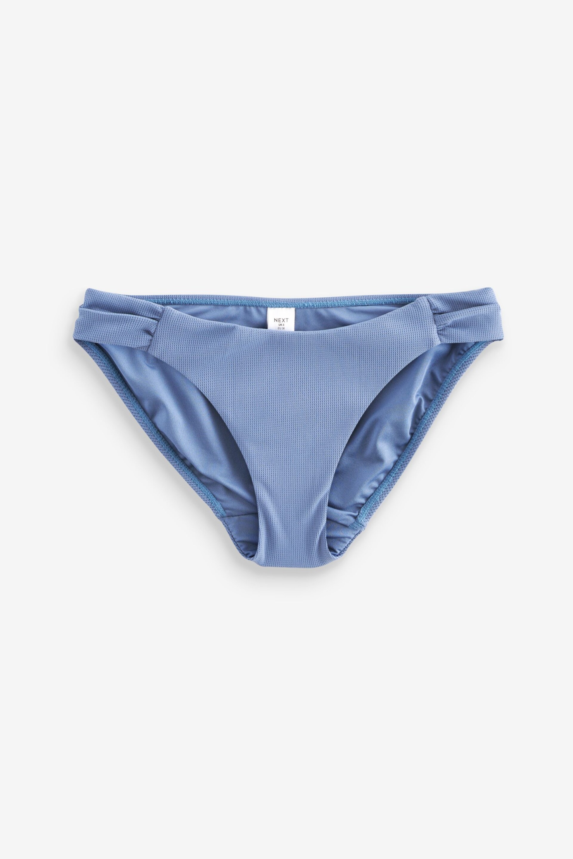 Waffle Blue High Leg Bikini Bottoms - Image 5 of 5