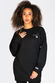 Pineapple Black Longline Womens Logo Sweatshirt - Image 1 of 7