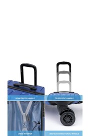 Flight Knight 55x35x20cm 8 Wheel ABS Hard Case Cabin Carry On Hand Black Luggage - Image 6 of 7