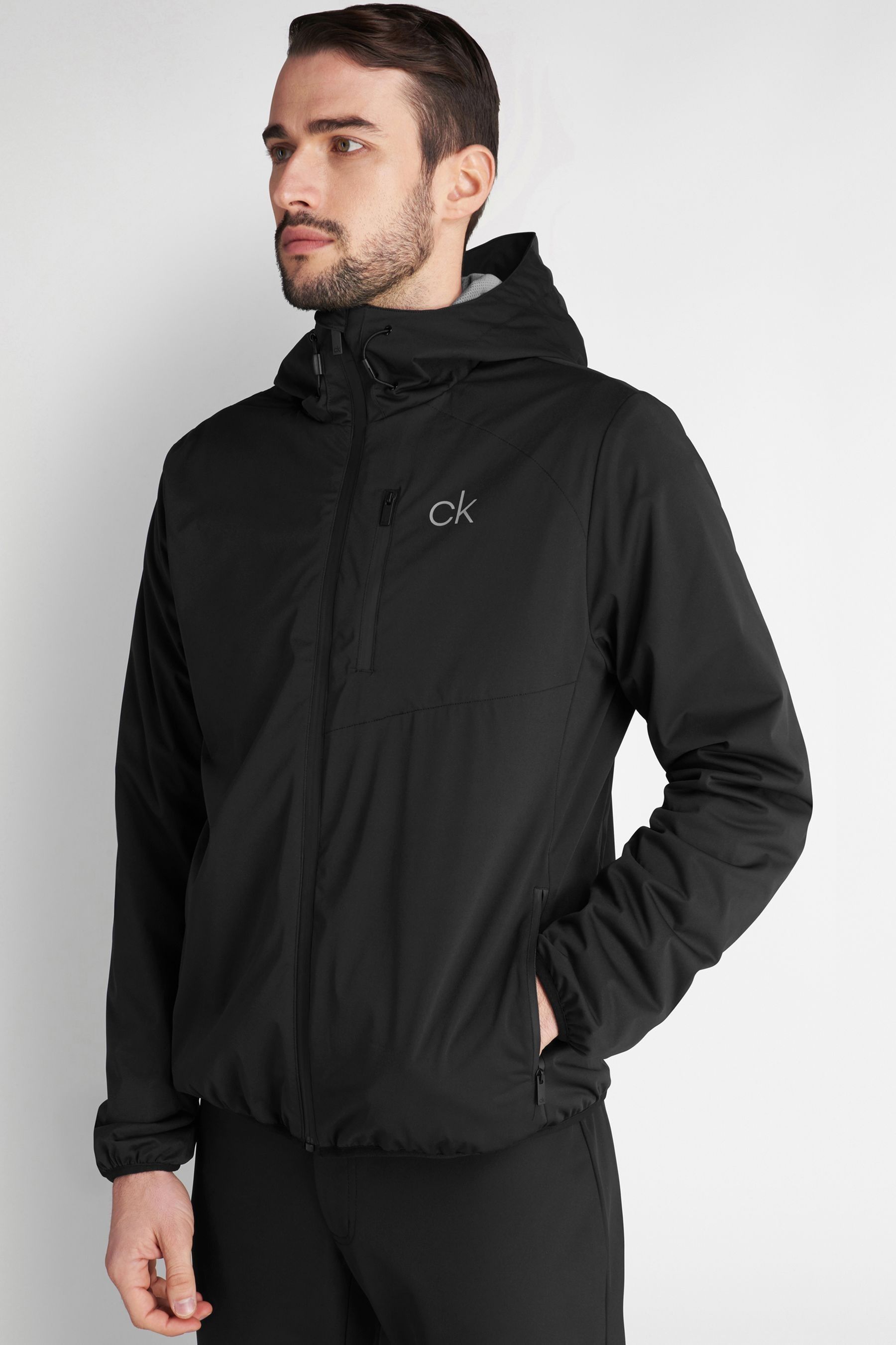 Buy Calvin Klein Golf Black Ultron Waterproof Hooded Jacket from Next Australia