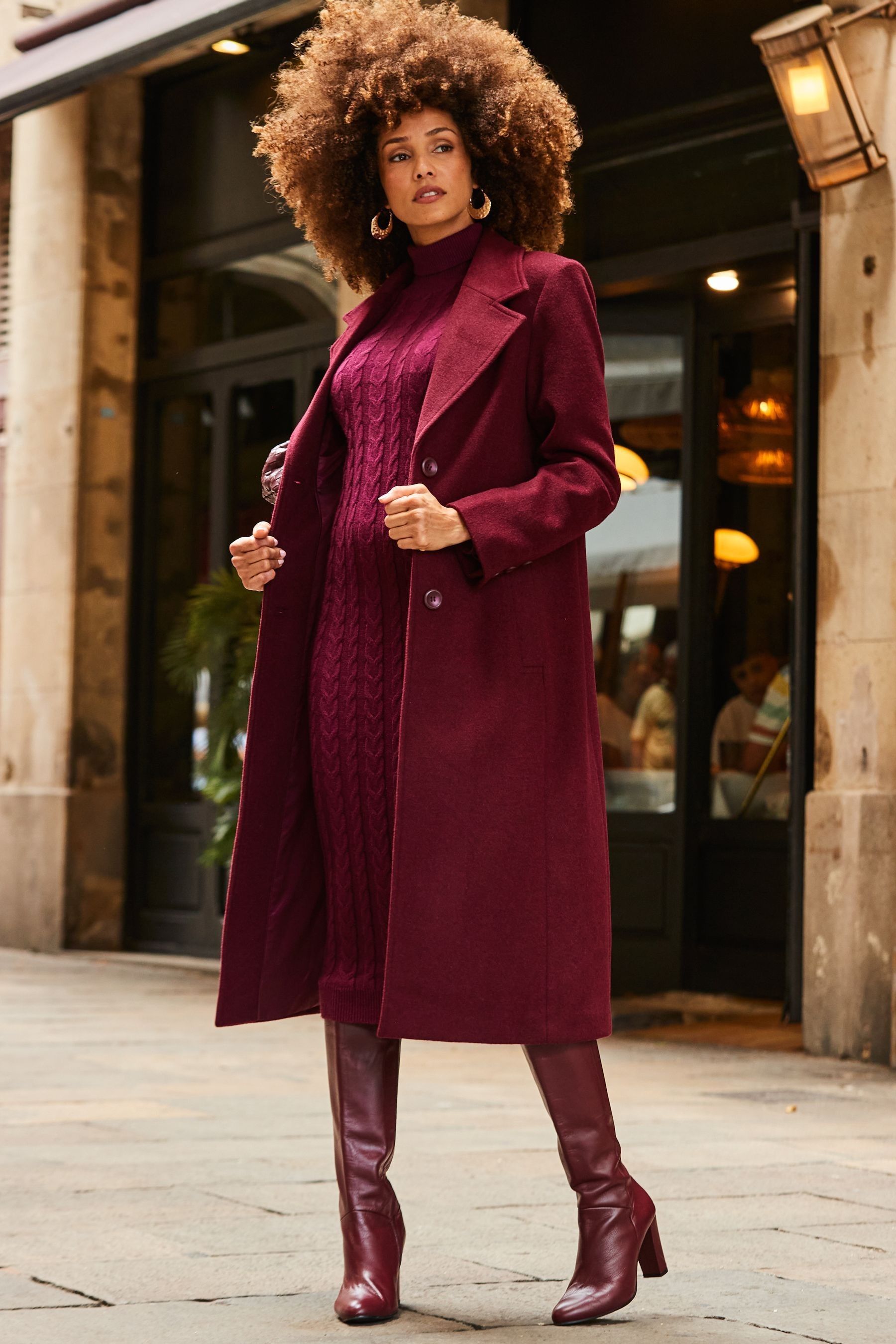 Wool mix overcoat discount